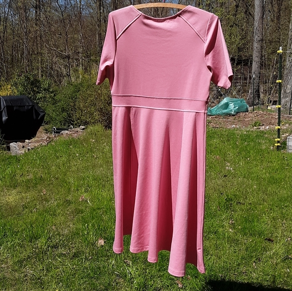 Appleseed's Dresses Appleseeds Ponte Short Sleeve Pink Dress Pm